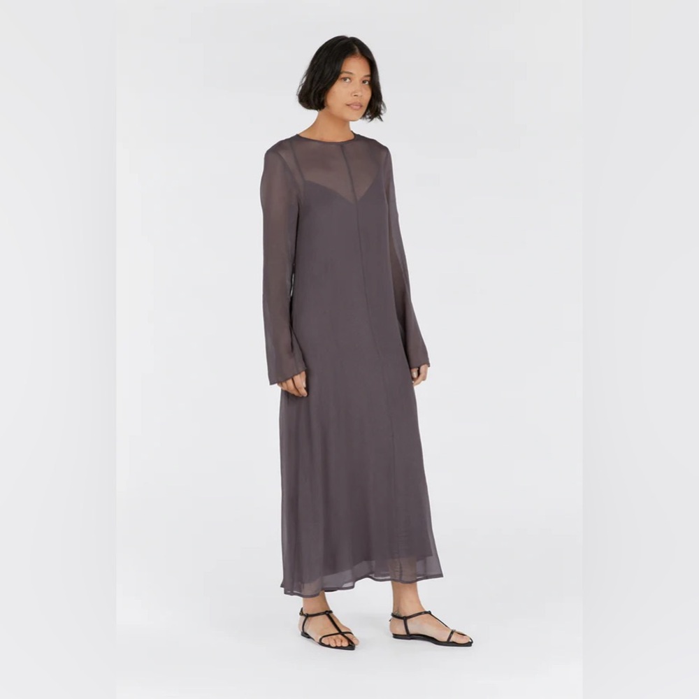 NWT DISSH Mari Eggplant Long Sleeved Dress - Picture 3 of 11
